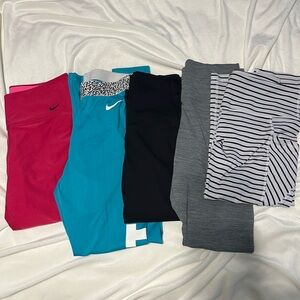 Athletic tights bundle! 5 pair total!! Nike, glyder and Zella!
